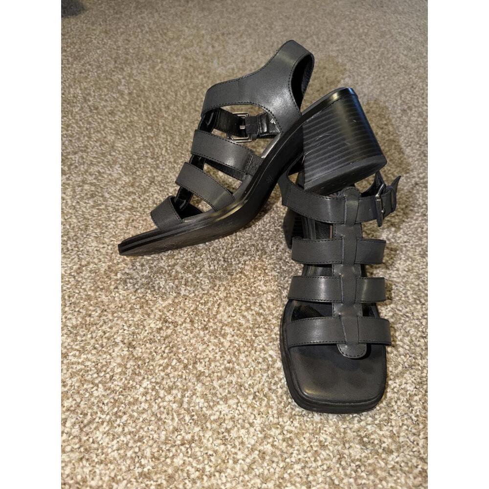 Zodiac Black Strappy Block Heel Sandals - Picture 4 of 7